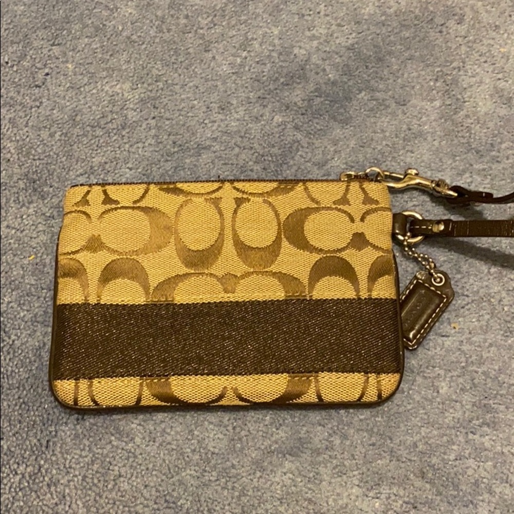 Coach signature wristlet
